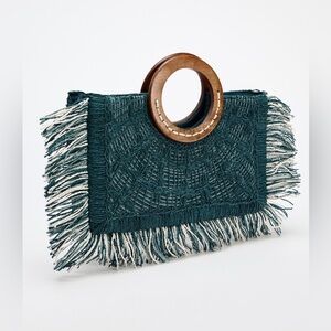 Zara Woven handbag
Color: Blue